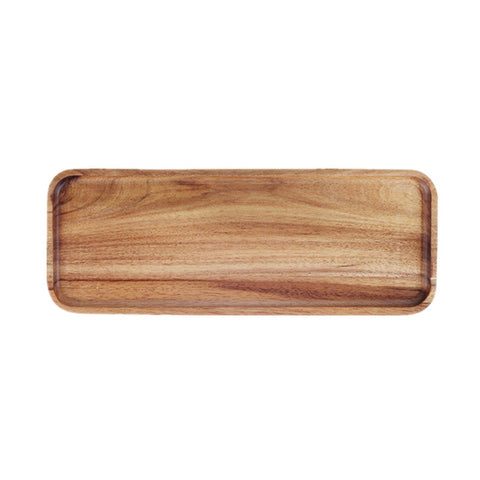 Rectangular Wood Pan Plate Fruit Dishes Saucer Tea Tray Dessert Dinner Bread Plates Solid Trays