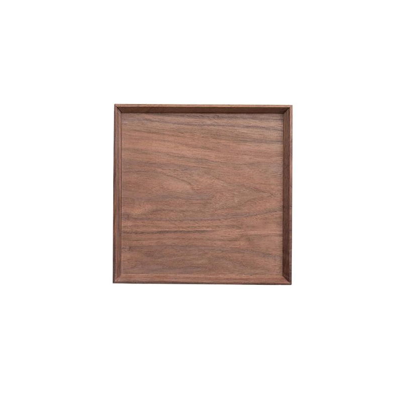 Square Walnut Wood Plate Dish Fruit Dishes Saucer Tea Tray Dessert Dinner Bread Storage Trays