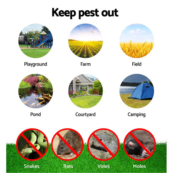 Gardeon Snake Repeller 6X Multi Pulse Ultrasonic Battery Powered Pest Repellent Repellents & Deterrents