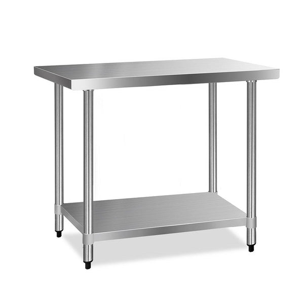 Cefito 610 X 1219Mm Commercial Stainless Steel Kitchen Bench Kitchen Benchtops