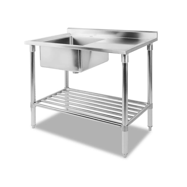 Cefito 100X60cm Commercial Stainless Steel Sink Kitchen Bench Kitchen Benchtops