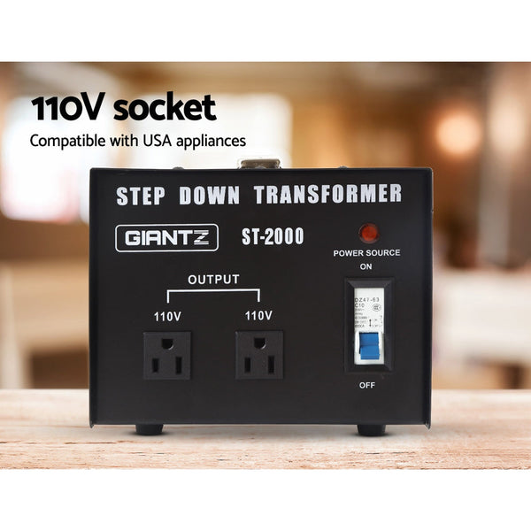 Giantz 2000 Watt Step Down Transformer Step Down Transformers
