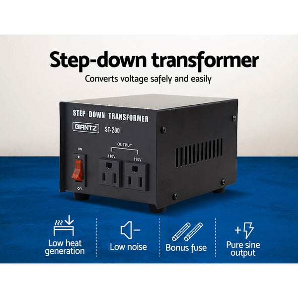 Giantz 200 Watt Step Down Transformer Step Down Transformers