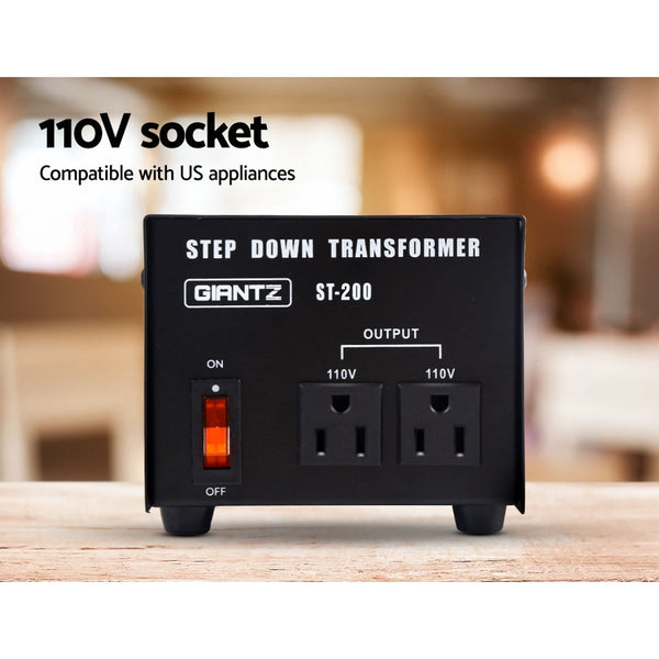 Giantz 200 Watt Step Down Transformer Step Down Transformers