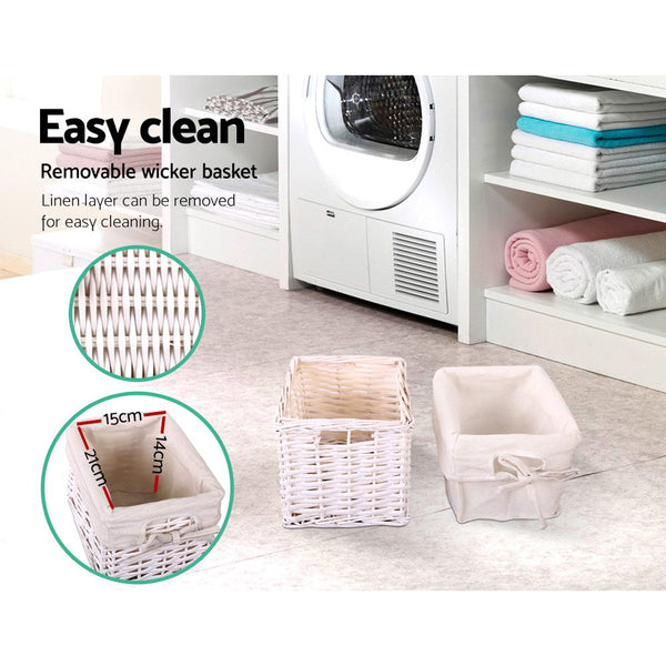 Artiss 2 Pcs Bedside Table White Bedside Tables