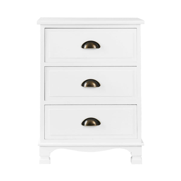 Artiss Bedside Table Chest Storage Cabinet Nightstand White Bedside Tables