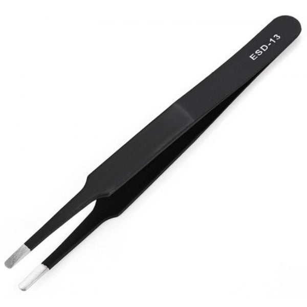 Stainless Steel Anti Static 6Pcs Black Tweezers