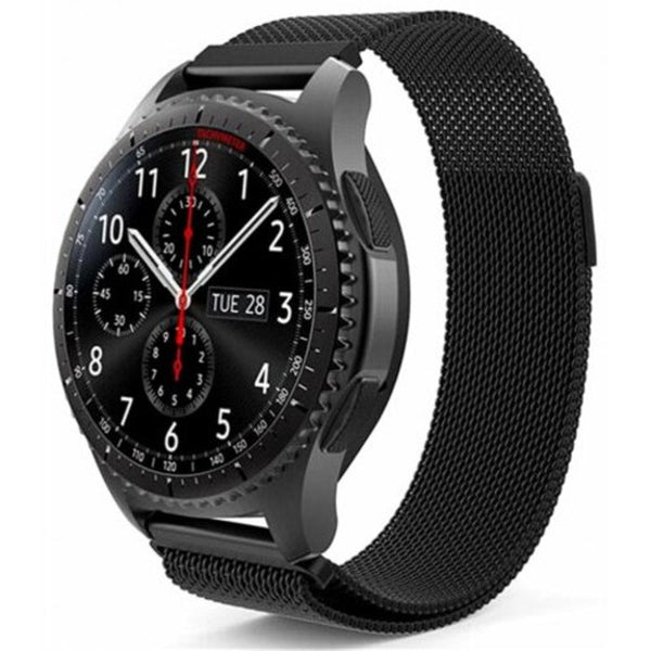 Stainless Steel Bracelet Strap Milanese Magnetic Watch Band For Samsung Gear S3 Black Watch Bands