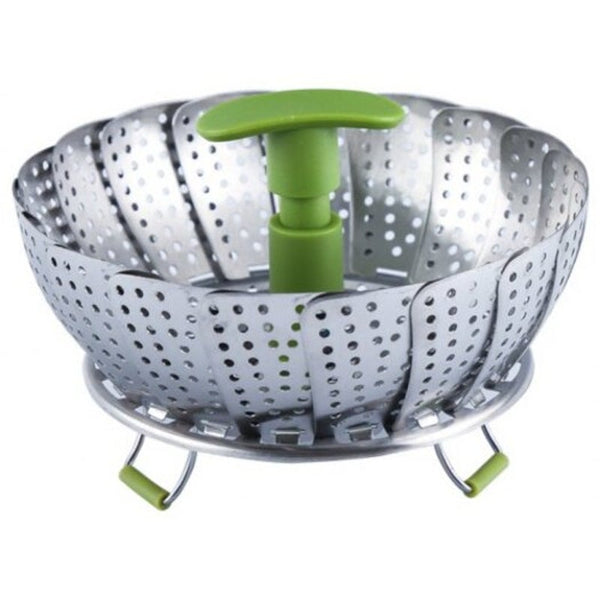 Stainless Steel Creative Stretchable Food Steamer Silver Slow Cookers