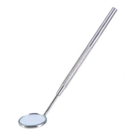 Stainless Steel Dental Mouth Mirror Inspection Instrument Silver
