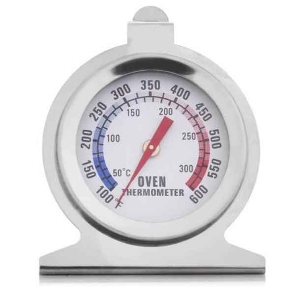 Stainless Steel Dial Oven Thermometer Silver