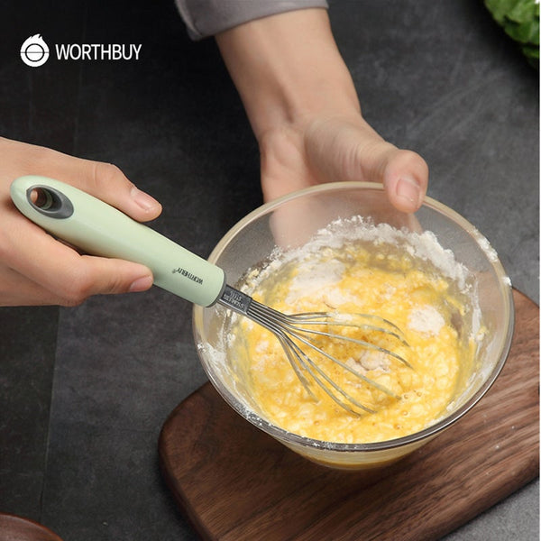 Stainless Steel Egg Beater Whisk Hand Mixer With Plastic Handle Kitchen Accessories Tools Whisks