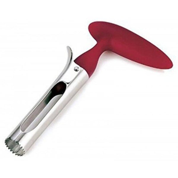 Stainless Steel Fruit Core Remover Sharp Serrated Blade Premium Kitchen Utensil Red Peelers & Slicers