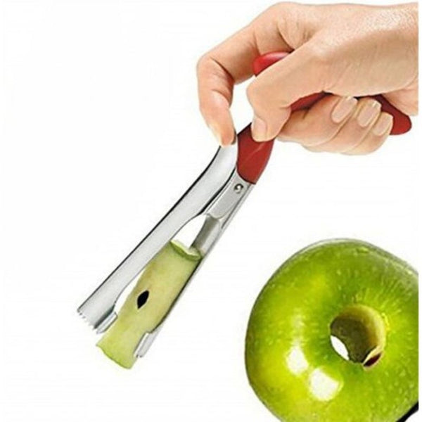 Stainless Steel Fruit Core Remover Sharp Serrated Blade Premium Kitchen Utensil Red Peelers & Slicers