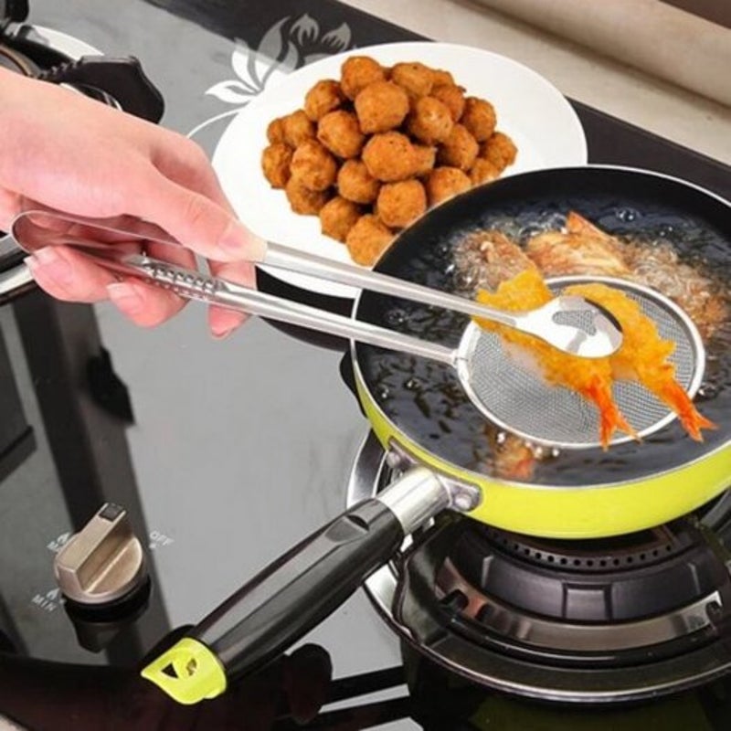 Stainless Steel Fry Mesh Food Strainer Silver Cooking Utensils