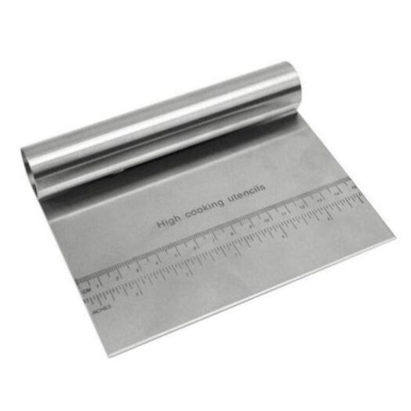 Stainless Steel Dough Pastry Scraper Pizza Cutter Chopper With Measuring Scale Pastry Cutters