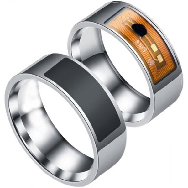 Stainless Steel Nfc Smart Ring Silver Us 6