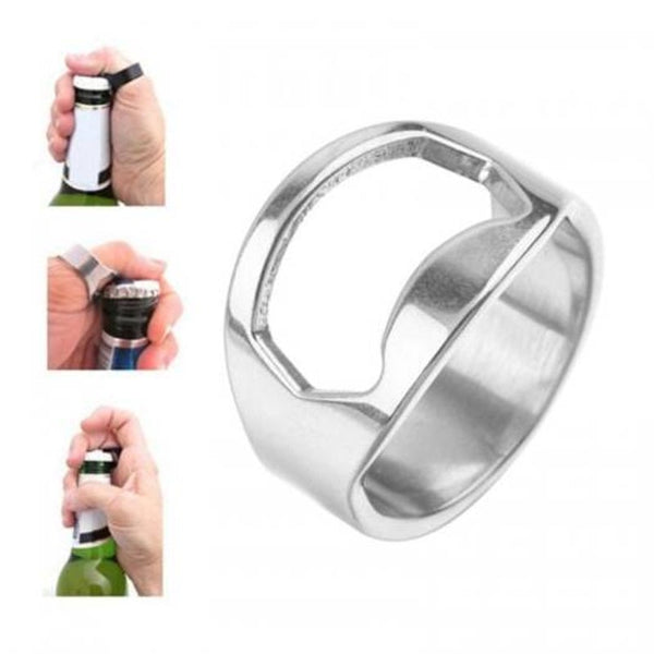 Stainless Steel Ring Opener Multi Functionbeer Bottle Diameter 22Mm Silver Corkscrews & Bottle Openers