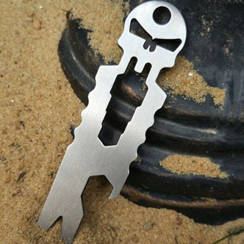 Stainless Steel Tactical Portable Multi Function Bottle Opener Platinum