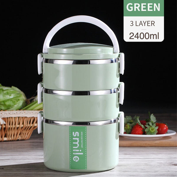Stainless Steel Thermal Lunch Box With Microwave Container Japanese Bento For Kids Fruits Food Containers Lunchboxes