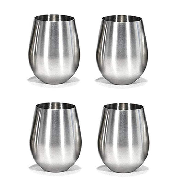 Wine Glasses Stainless Steel Goblets Champagne Bar Party Banquet Wine & Champagne Glasses