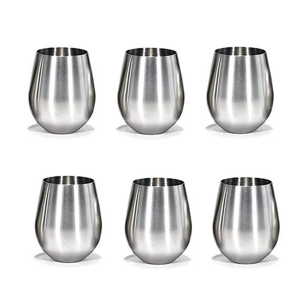 Wine Glasses Stainless Steel Goblets Champagne Bar Party Banquet Wine & Champagne Glasses