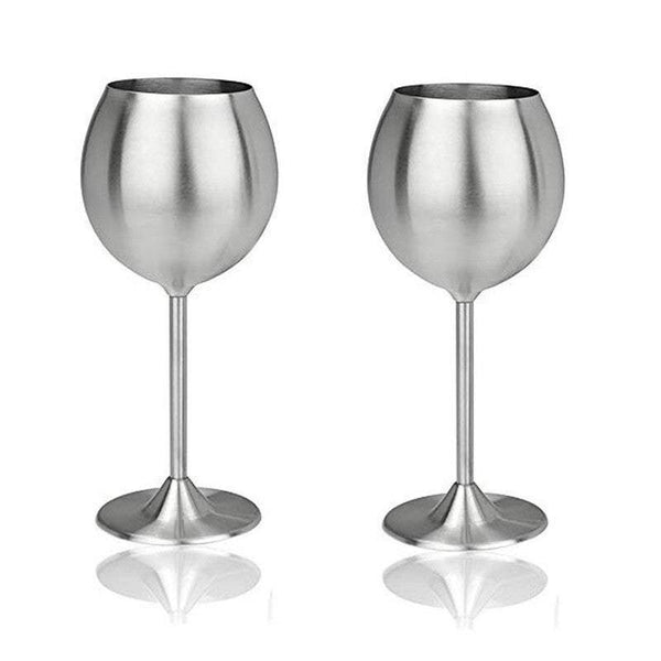 Wine Glasses Stainless Steel Goblets Champagne Bar Party Banquet Wine & Champagne Glasses