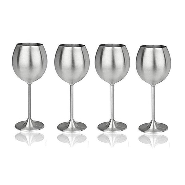 Wine Glasses Stainless Steel Goblets Champagne Bar Party Banquet Wine & Champagne Glasses