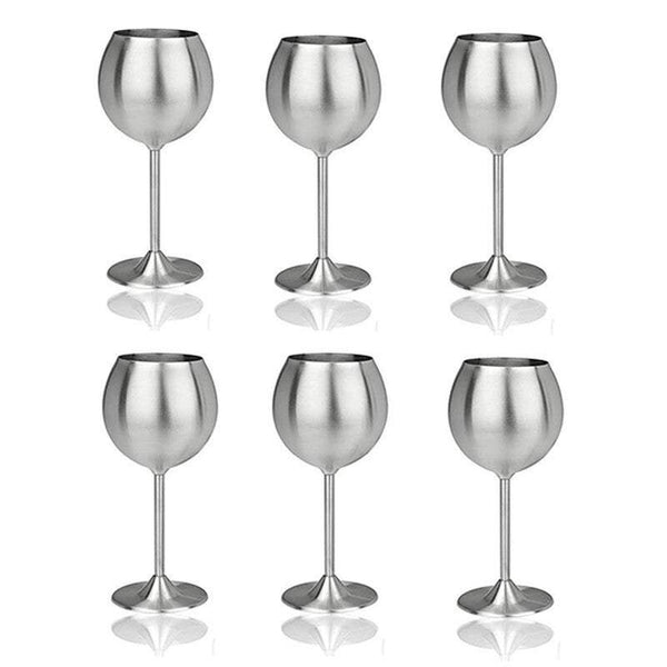 Wine Glasses Stainless Steel Goblets Champagne Bar Party Banquet Wine & Champagne Glasses