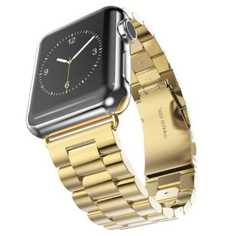 Stainless Steel Wristband Strap For Apple Watch Series 4 / 3 2 1 42Mm 44Mm Gold Watch Bands