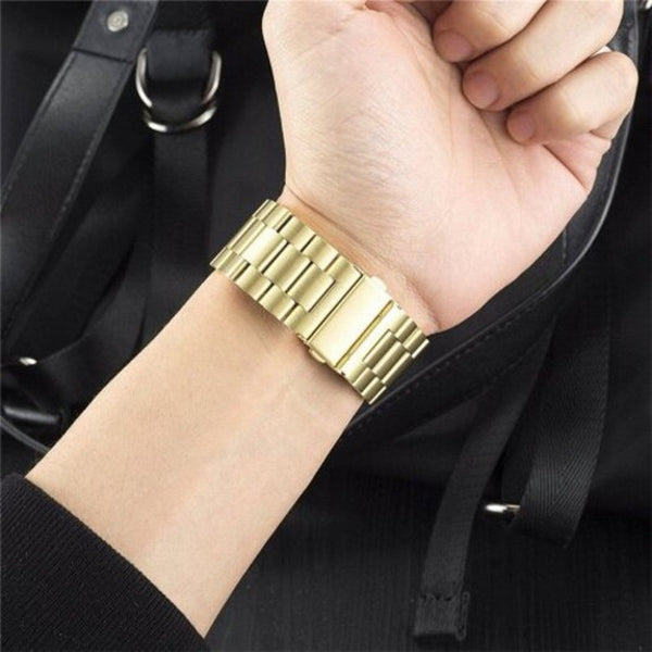 Stainless Steel Wristband Strap For Apple Watch Series 4 / 3 2 1 42Mm 44Mm Gold Watch Bands