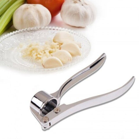 Stainless Steel Garlic Press Crusher Kitchen Squeezer Masher Handheld Mincer