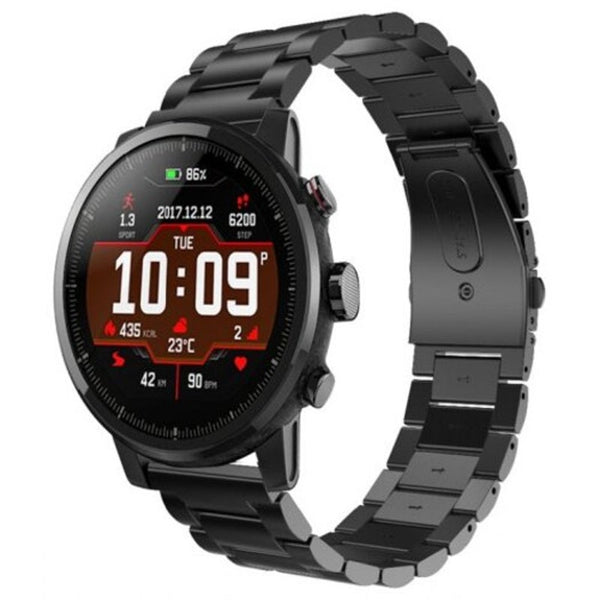 Stainless Strap For Amazfit 2 / 2S Watch 22Mm Black Watch Bands