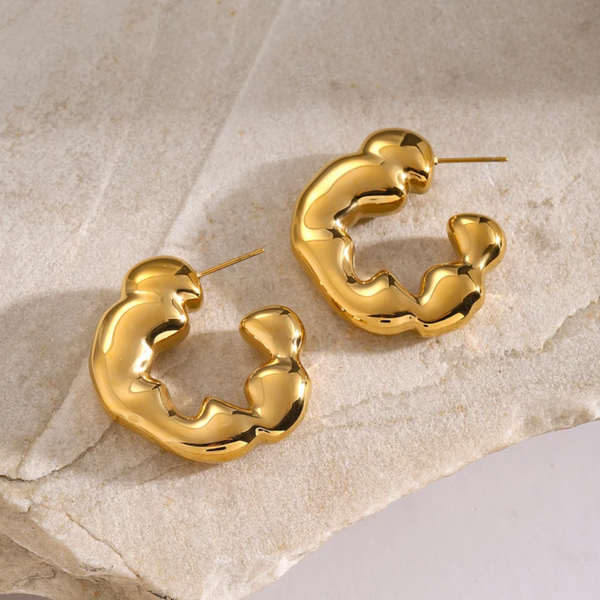 Stainless Steel C Hoop Earrings