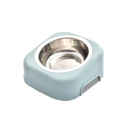 Stainless Steel Flat Face Tilting Cat Water Bowl Tableware Pet Food Dish Dishes Feeders & Fountains