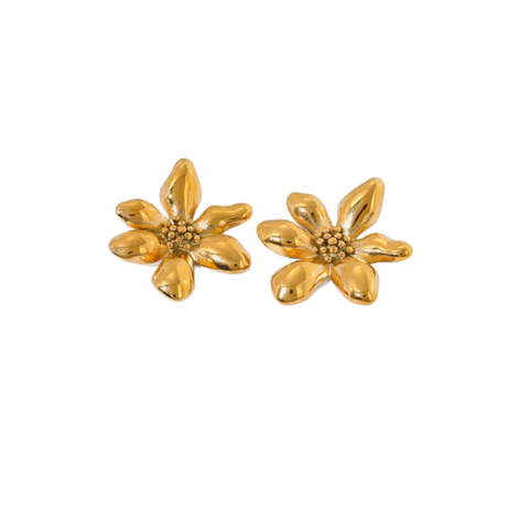 Stainless Steel Flower Earrings