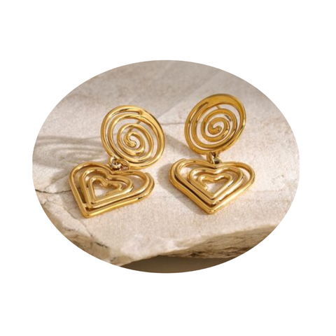 Stainless Steel Heart Earrings