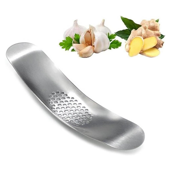 Stainless Steel Manual Garlic Press Crusher Chopper Home Cooking Tools Gadgets Silver