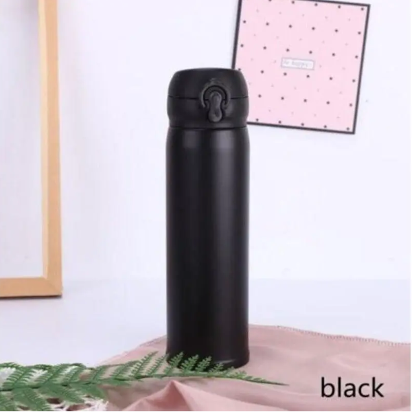 Stainless Steel Thermocup Vacuum Flask Thermal Cup 500Ml Black