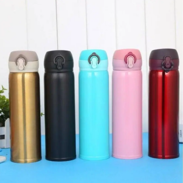 Stainless Steel Thermocup Vacuum Flask Thermal Cup 500Ml Black
