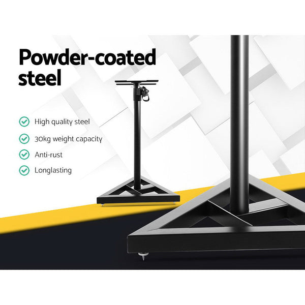 Alpha Set Of 2 120Cm Surround Sound Stand Black Speaker Mounts & Stands