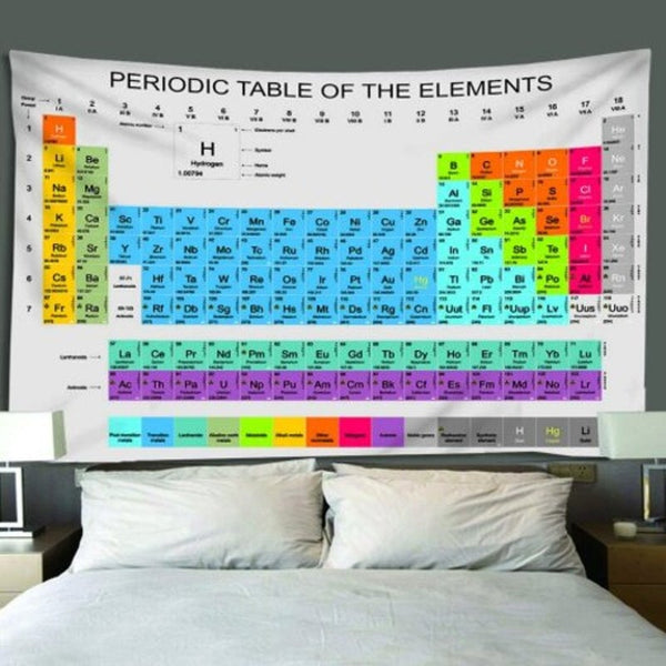 Chemical Element Periodic Table Wall Decoration Printing Tapestry Multi 150130Cm Tapestries