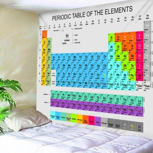 Chemical Element Periodic Table Wall Decoration Printing Tapestry Multi 150130Cm Tapestries