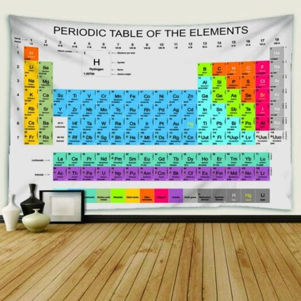 Chemical Element Periodic Table Wall Decoration Printing Tapestry Multi 150130Cm Tapestries