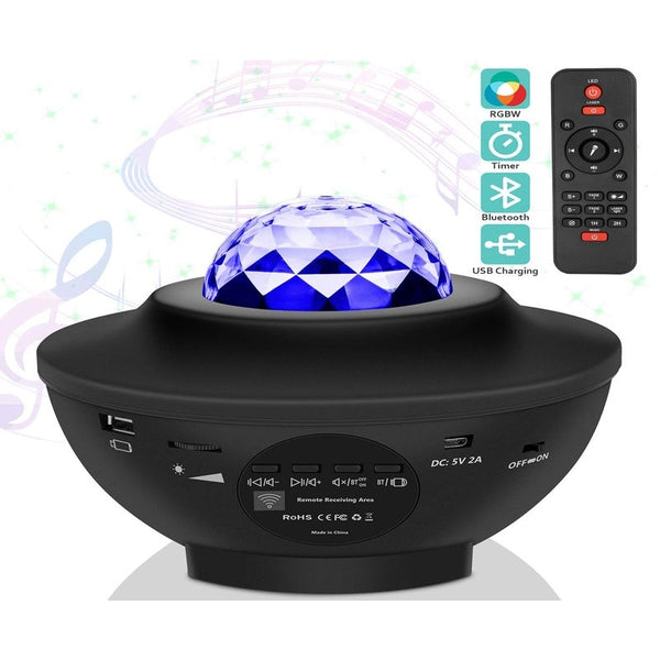Star Night Light For Kids Music Starry Projector With 21 Lighting Modes Bluetooth Player Remote Timer Sound Activated Sea