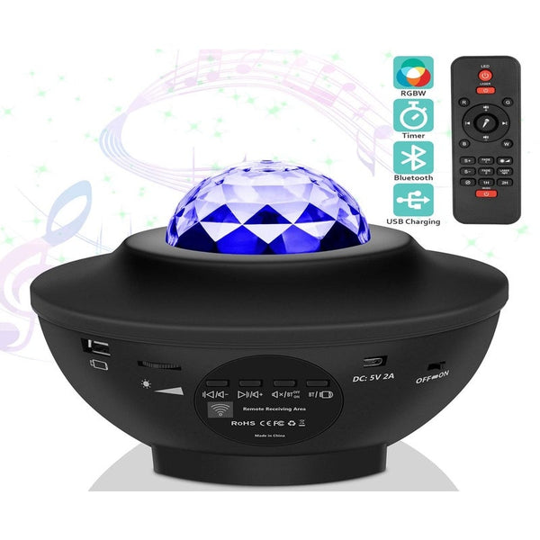 Star Night Light For Kids Music Starry Projector With 21 Lighting Modes Bluetooth Player Remote Timer Sound Activated Sea Night Lights