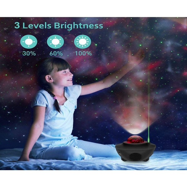Star Night Light For Kids Music Starry Projector With 21 Lighting Modes Bluetooth Player Remote Timer Sound Activated Sea