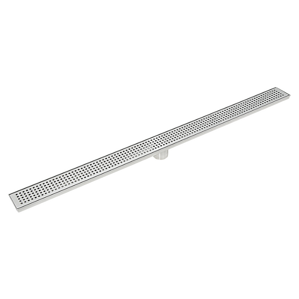 1000Mm Bathroom Shower Stainless Steel Grate Drain W/Centre Outlet Floor Waste Square Pattern