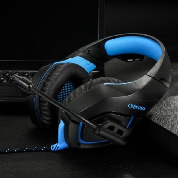 Stereo Gaming Headset Over Ears For Pc Ps4 X Box One I Pad Blue Headsets