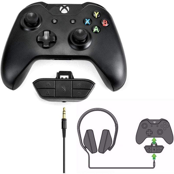 Stereo Headphone Adapter Audio Microphone Converter Xbox One Controller Black Cables & Adapters